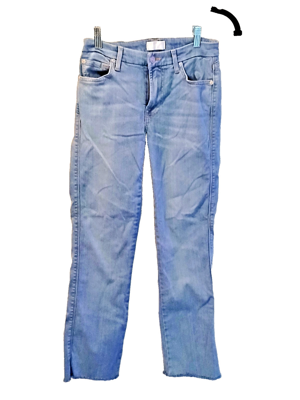 7 For All Mankind Kimmie Straight Distressed Hem Women's Size 4